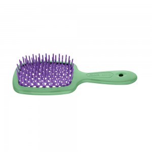 Расческа для волос Janeke Superbrush зеленая с фиолетовым