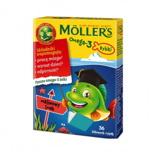 Желейные рыбки omega-3 с витамином D3 Möller’s 36 шт