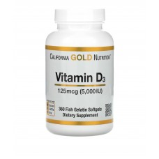 Витамин D3 125 мкг (5000 МЕ) California Gold Nutrition