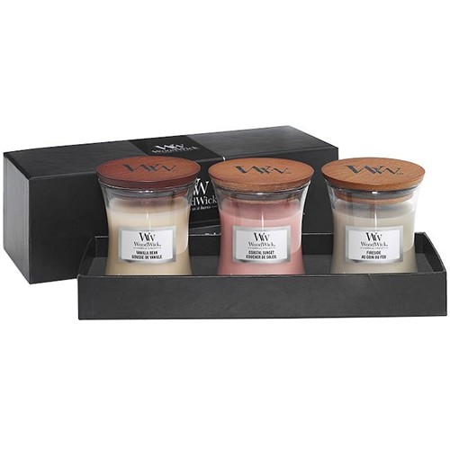 Набор cвечей Woodwick Mini Fireside, Coastal Sunset, Vanilla Bean